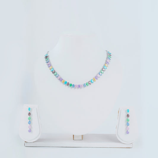 Rainbow Drop Necklace Set