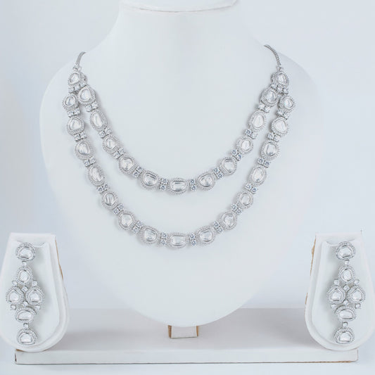 Polki Diamond Necklace Set