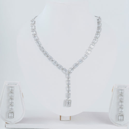 Diamond Illusion Y Necklace Set