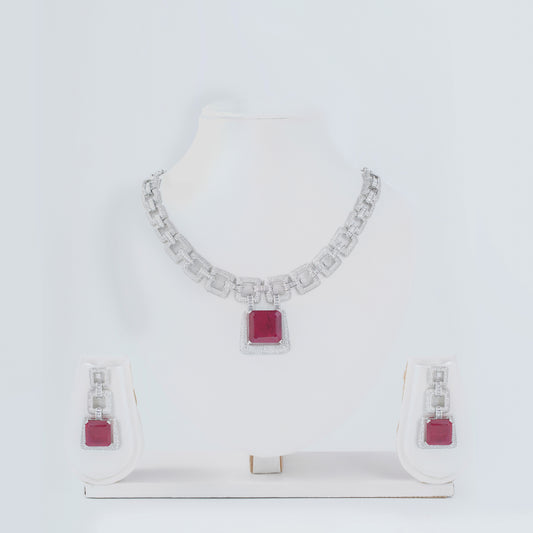 Royal Ruby Regalia Necklace Set