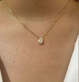 Oval Solitaire Pendant