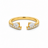 Pear Open Cuff Ring