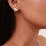 Round Solitaire Stud Earrings(Medium Sizes)